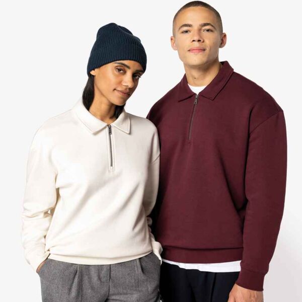 Native Spirit Unisex 1/4 Zip Sweatshirt with Polo Collar Thumbnail