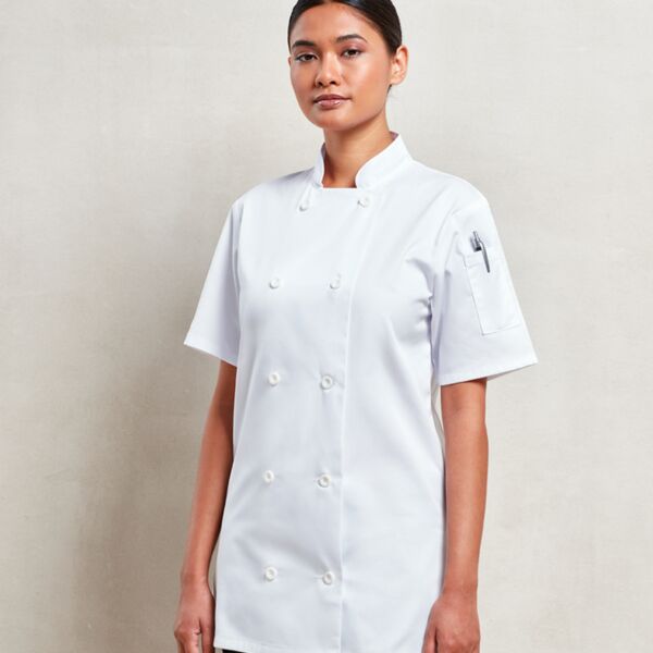 Premier Ladies Short Sleeve Chef's Jacket Thumbnail