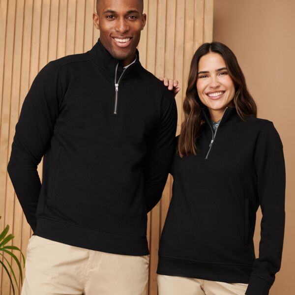 Henbury Unisex Sustainable 1/4 Zip Sweatshirt Thumbnail
